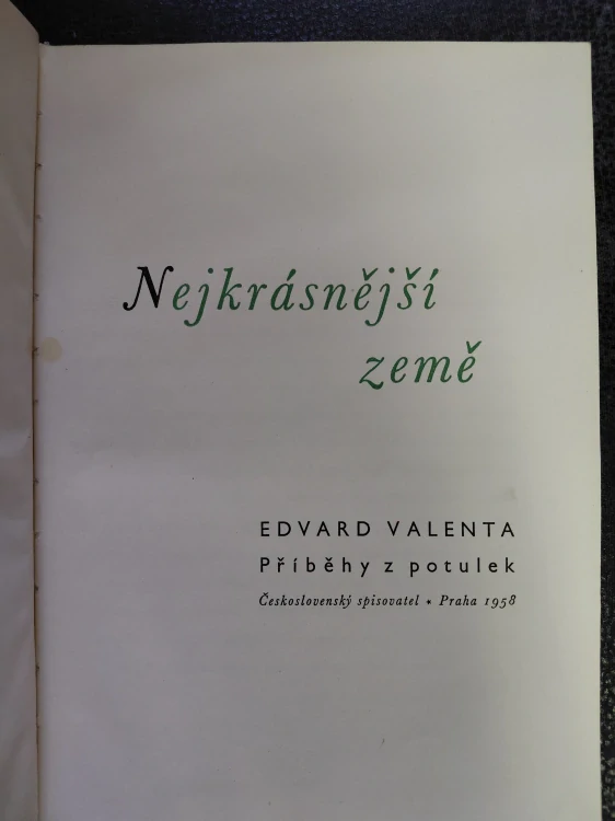 Nejkrásnější země - Edvard Valenta