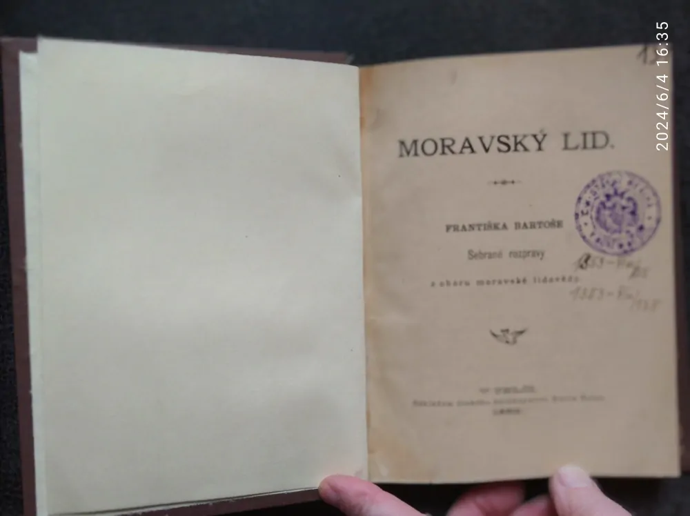 Moravský lid - František Bartoš