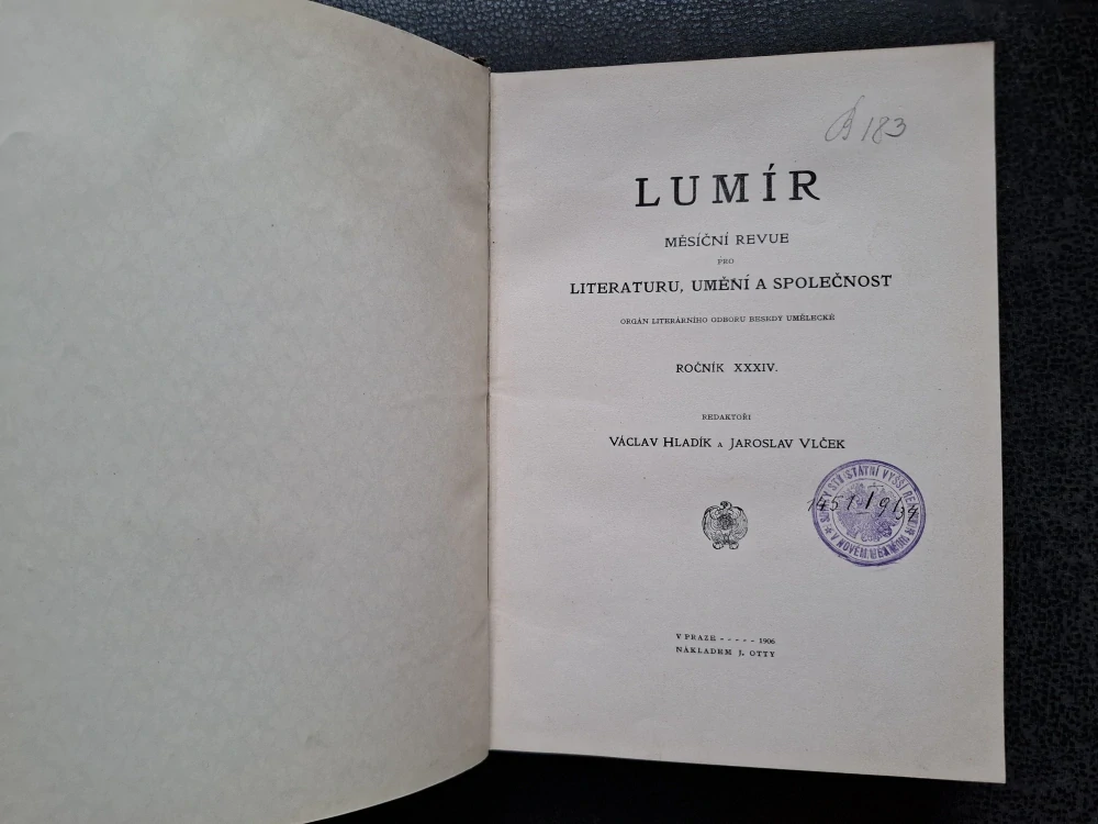 Lumír měsíční Revue pro literatura, umění a společnost - Ročník XXXIV.