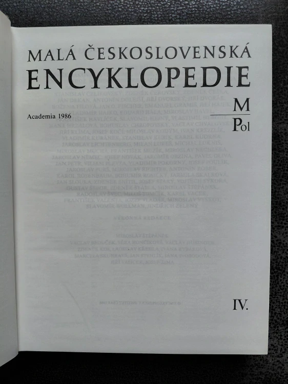 Malá československá encyklopedie 4 M/Pol