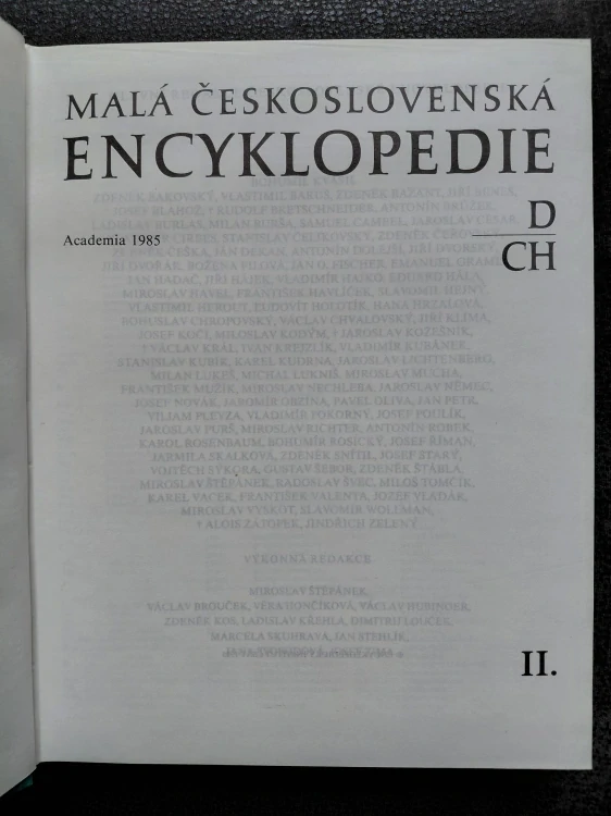 Malá československá encyklopedie 2 D/Ch