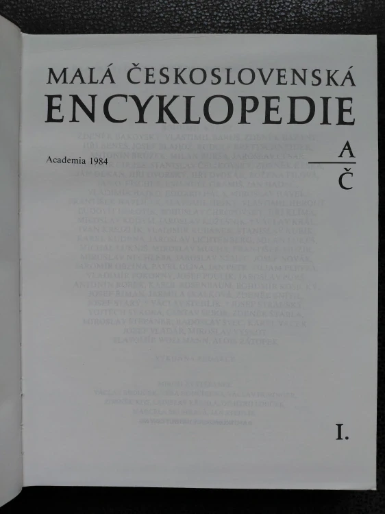 Malá československá encyklopedie1 A/Č
