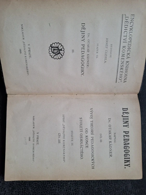Dějiny pedagogiky III. 3 - Dr. Otakar Kádner