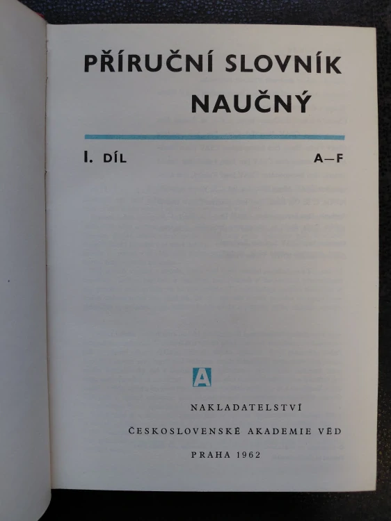 Příruční slovník naučný I - A-F - Vladimír Procházka