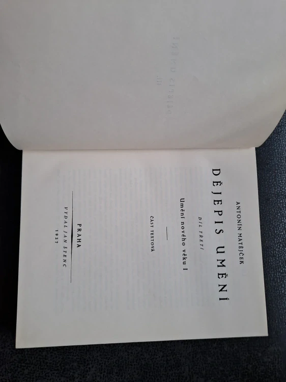 Dějepis umění III -  Umění nového věku I - Matějček Antonín