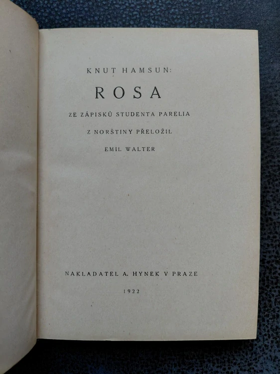 Rosa - Knut Hamsun