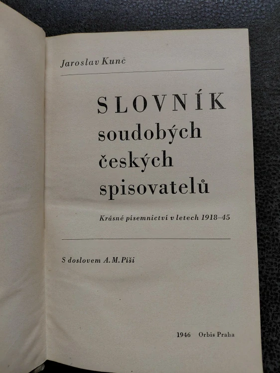 Slovník soudobých českých spisovatelů II. N-Ž - Jaroslav Kunc