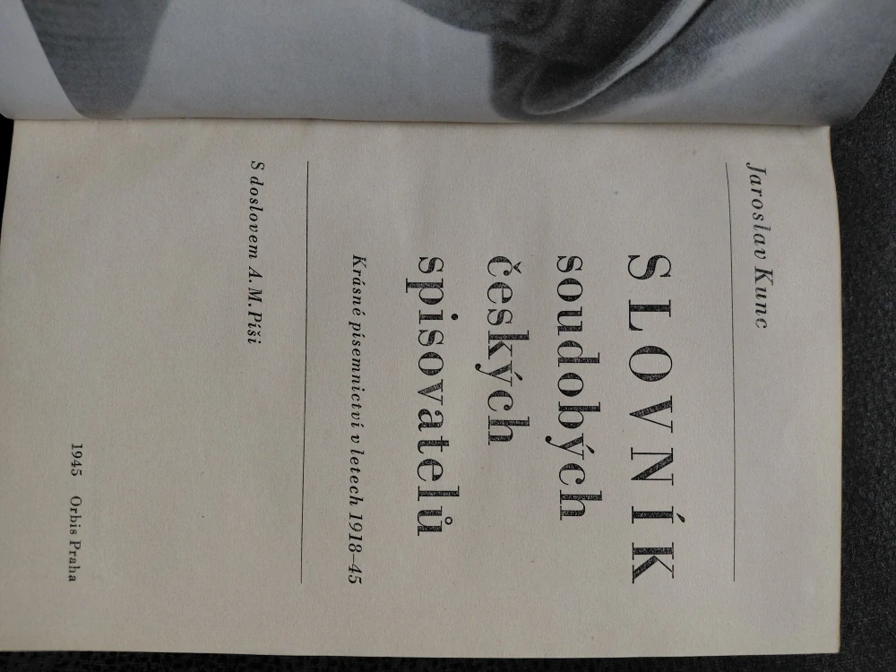 Slovník soudobých českých spisovatelů I. A-M - Jaroslav Kunc