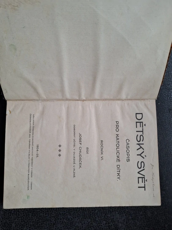 Dětský svět - časopis pro katolické dítky - Chudáček Josef