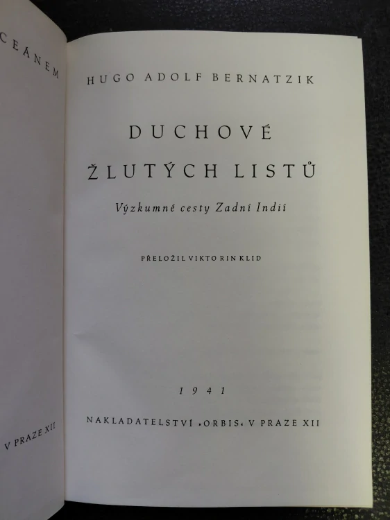 Duchové žlutých listů - Bernatzik Adolf Hugo