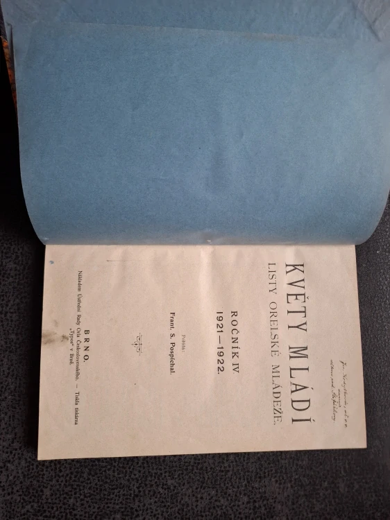 Květy mládí - listy orelské mládeže 1921-1922 - Pospíchal František