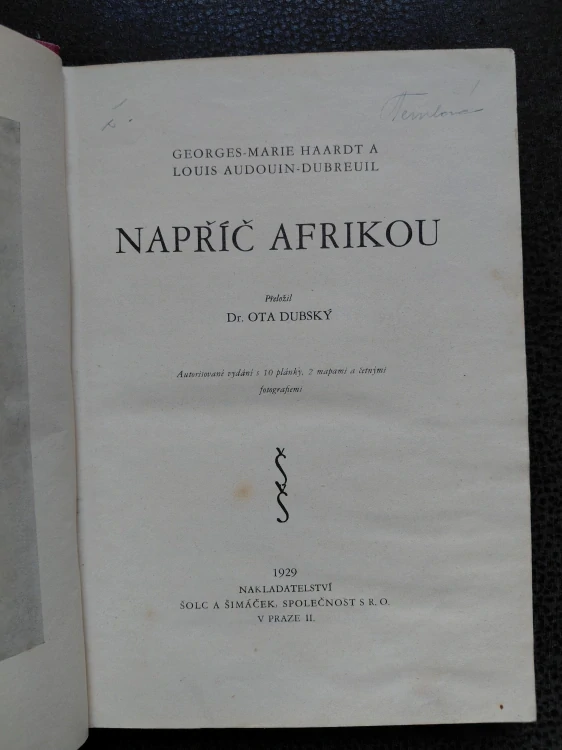 Napříč Afrikou - Hardt Georges-Marie, Audoin-Dubreuil Louis