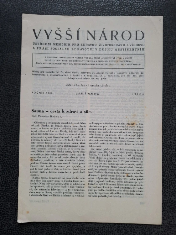 Vyšší národ - ročník XXIII. leden - únor 1943 - čísla 1, 2, 3, 4, 5, 6