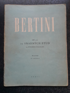25 snadných etud - piano - Bertini