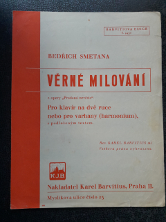 Věrné milování - Bedřich Smetana