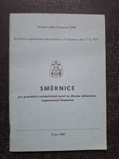 Směrnice pro provádění potáoěčských prací za úhradu základními organizacemi Svazarmu