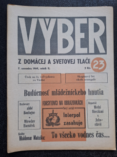 Výber z domácej a svetovej tlače - 7.11. 1969 ročník. II.