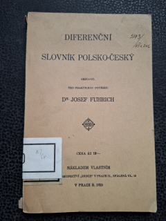Diferenční slovník polsko - český - Josef Fuhrich